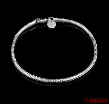 3 mm 925 zilveren slang armband