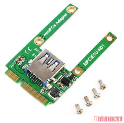 Mini PCI-E Card Slot Uitbreiding naar USB 2.0 adapter