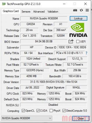 HP ZBook 17 G3 RAM 32GB 3x SSD 512GB+HDD 1TB GPU 4GB Windows 11