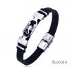 Leren heren armband met Scorpion